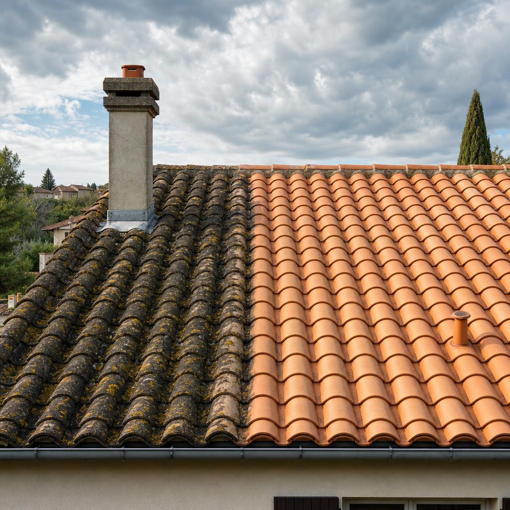Toiture avant / après rénovation